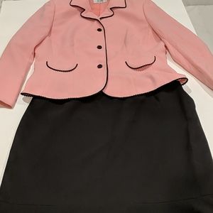 Le Suit Pink Skirt Suit